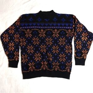 ROSE VINTAGE METALLIC THREAD SWEATER SIZE LARGE